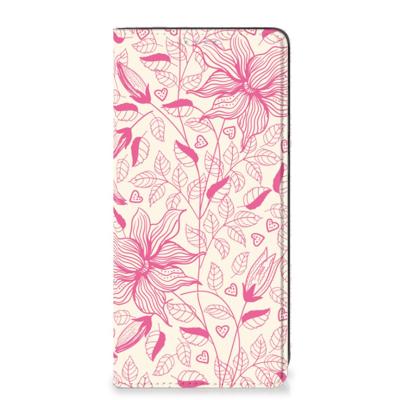 Samsung Galaxy A21s Smart Cover Pink Flowers Samsung Galaxy A21s Smart Cover Pink Flowers