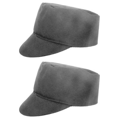 Boeren thema verkleed pet - 2x - zwart - volwassenen - one size