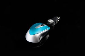 Verbatim Go Mini Muis USB Optisch Caribsch blauw 3 Toetsen 1000 dpi Met kabelroller