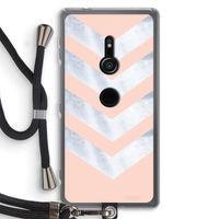 Marmeren pijlen: Sony Xperia XZ2 Transparant Hoesje met koord