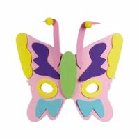 Vlindermasker voor kinderen - Mix keuren - verkleden - 18 cm - carnaval - dieren