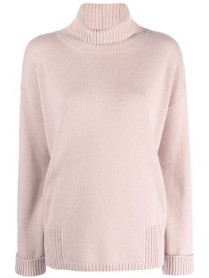 Lorena Antoniazzi pull en maille à col roulé - Rose