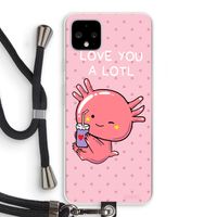 Love You A Lotl: Pixel 4 XL Transparant Hoesje met koord