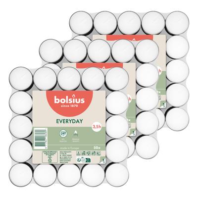 Bolsius Waxinelichtjes - 150x stuks - 3,5 branduren - kaarsjes - lichtjes