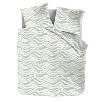 Dekbedovertrek Green Waves LitsJumeaux (240x220 Cm) Groen Microvezel Natuur Zydante - Overtrek - 240x220 Cm (Lits-Jumeaux) - Zydante - Dekbed-Discounter.nl