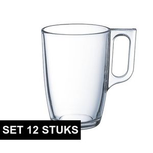 Theeglazen set van 12x stuks van 320 ml