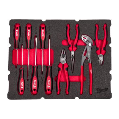 Milwaukee Foam inlay geschikt voor alle PACKOUT™ gereedschapskoffers met lades met schroevendraaiers en tangen | 10-delig - 4932493638