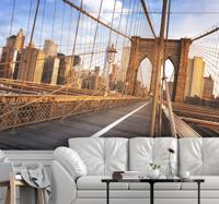 Inside Brooklyn bridge New York fotobehang