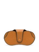 Valextra étui pour lunettes en cuir grainé - Marron