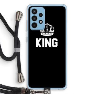 King zwart: Samsung Galaxy A52 Transparant Hoesje met koord