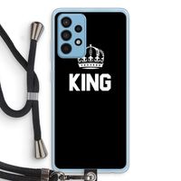 King zwart: Samsung Galaxy A52 Transparant Hoesje met koord