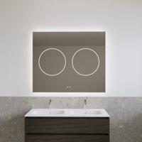 Spiegel Gliss Design Lyra 160x100 cm Incl. Spiegelverwarming Direct en Indirect LED-verlichting