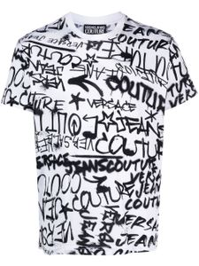 Versace Jeans Couture t-shirt en coton à imprimé graffiti - Blanc