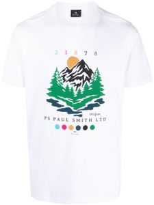 PS Paul Smith t-shirt en coton à imprimé graphique - Blanc