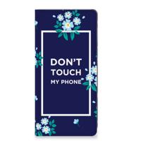 Motorola Edge 40 Neo Design Case Flowers Blue DTMP