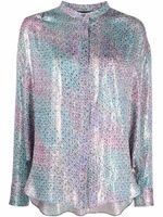 ISABEL MARANT chemise métallisée à effet iridescent - Bleu