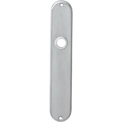 Langschild ovaal 220x41mm sleutelgat 72mm RVS