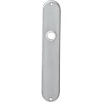 Langschild ovaal 220x41mm sleutelgat 72mm RVS