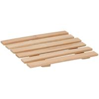 Pannenonderzetter - bamboe - 1x stuks - 17 x 17 cm - tafel onderlegger Pannenonderzetter - bamboe - 1x stuks - 17 x 17 cm - tafel onderlegger