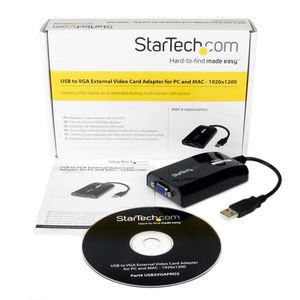 StarTech.com USB naar VGA Adapter Externe USB Video Grafische Kaart voor PC en MAC 1920x1200