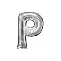 Grote letter ballon zilver P 86 cm