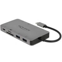 DeLOCK usb type-c dockingstation 4k (zilver)