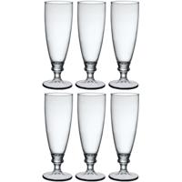 Bormioli Rocco Bierglazen Harmonia - 6x stuks - op voet - 275 ml - luxe drinkglazen