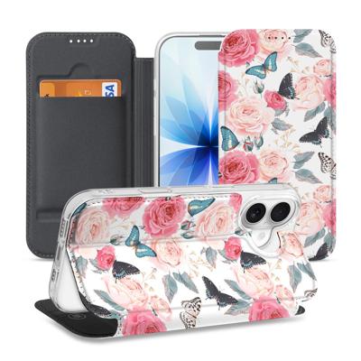 Apple iPhone 17 | Flip Style Cover | Butterfly Roses Apple iPhone 17 | Flip Style Cover | Butterfly Roses