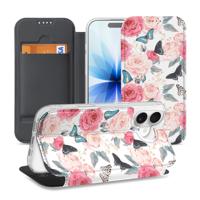 Apple iPhone 17 | Flip Style Cover | Butterfly Roses