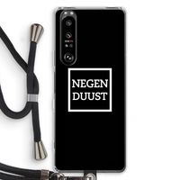 Negenduust black: Sony Xperia 1 III Transparant Hoesje met koord