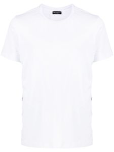 Emporio Armani t-shirt à bandes logo - Blanc