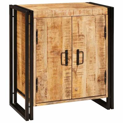 Nachtkastje Bruin 38 x 33 x 58 cm Massief ruw mango hout