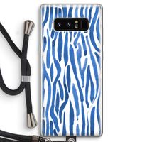 Blauwe nerven: Samsung Galaxy Note 8 Transparant Hoesje met koord