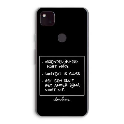Mijn Motto's: Google Pixel 4a 5G Transparant Hoesje