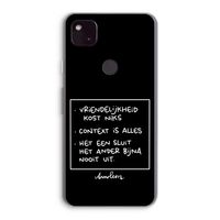 Mijn Motto's: Google Pixel 4a 5G Transparant Hoesje