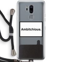 Ambitchious: LG G7 Thinq Transparant Hoesje met koord