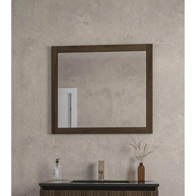 Saniclass Holz Base Spiegel - 80x70cm - donker eiken SW773968