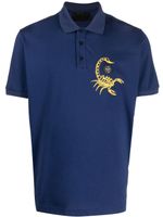 Philipp Plein Scorpion-print polo shirt - Bleu - thumbnail