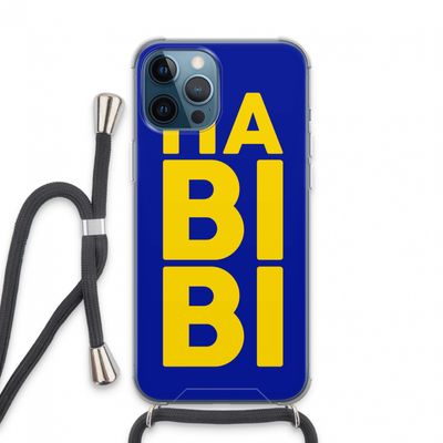 Habibi Blue: iPhone 13 Pro Max Transparant Hoesje met koord