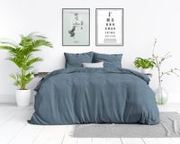Dreamhouse - Stone Washed dekbedovertrek 100% Katoen - Blauw - 240 x 220