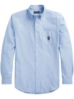 Polo Ralph Lauren chemise en coton à imprimé Teddy Bear - Bleu