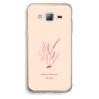 Where flowers bloom: Samsung Galaxy J3 (2016) Transparant Hoesje