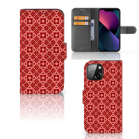 iPhone 13 Mini Telefoon Hoesje Batik Rood - thumbnail