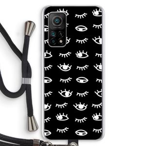 Eye pattern #3: Xiaomi Mi 10T 5G Transparant Hoesje met koord