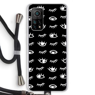 Eye pattern #3: Xiaomi Mi 10T 5G Transparant Hoesje met koord