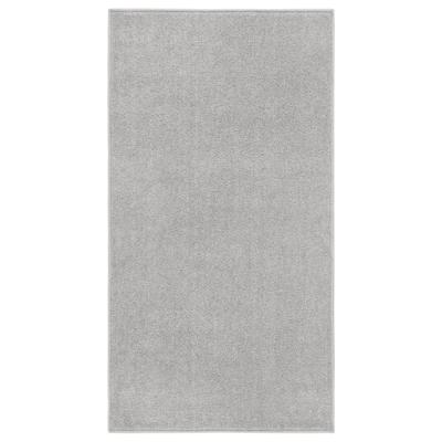 VidaXL Vloerkleed kortpolig 80x150 cm lichtgrijs