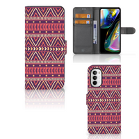 Motorola Moto G52 | Moto G82 Telefoon Hoesje Aztec Paars - thumbnail