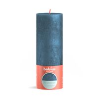 Shimmer rustieke stompkaars 190/68 blue