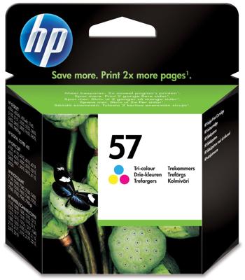 HP inktcartridge 57, 500 pagina&apos;s, OEM C6657AE, 3 kleuren