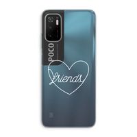 Friends heart pastel: Xiaomi Poco M3 Pro 5G Transparant Hoesje